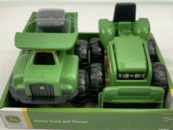 John Deere Dump Truck and Tractor TOMY Sand Toy Plastic New In Box 18 Months+ - Image 2 of 2