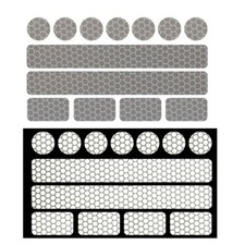 13 Stickers Mixed Reflective for Render Visible Pushchairs, Bike, Moto, Helmets