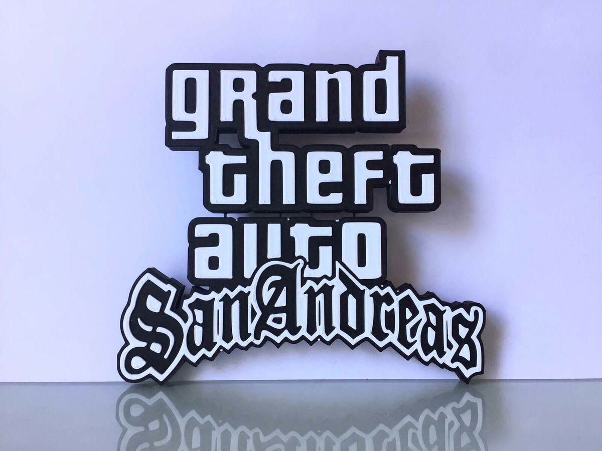 GTA Grand Theft Auto San Andreas Logo Video Game Vice City Display Text  Large