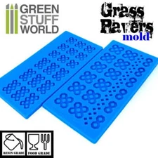 Green Stuff World 1509 Silicone molds - Grass Paver (Scenery Diorama Wargaming)