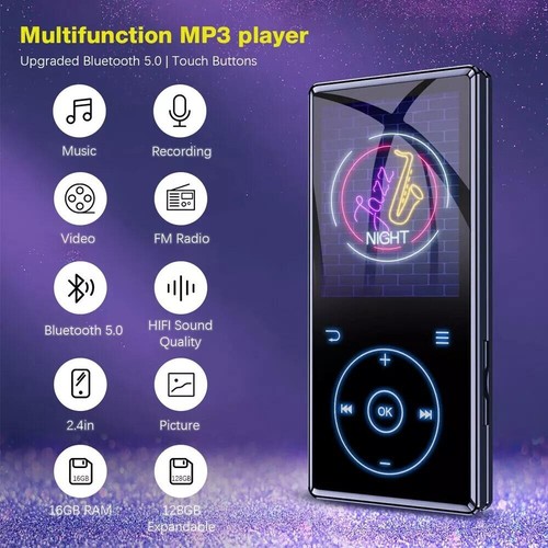 Bluetooth Support 128GB MP4/MP3 Lossless Music Player FM Radio Recorder Sport UK - Picture 19 of 20