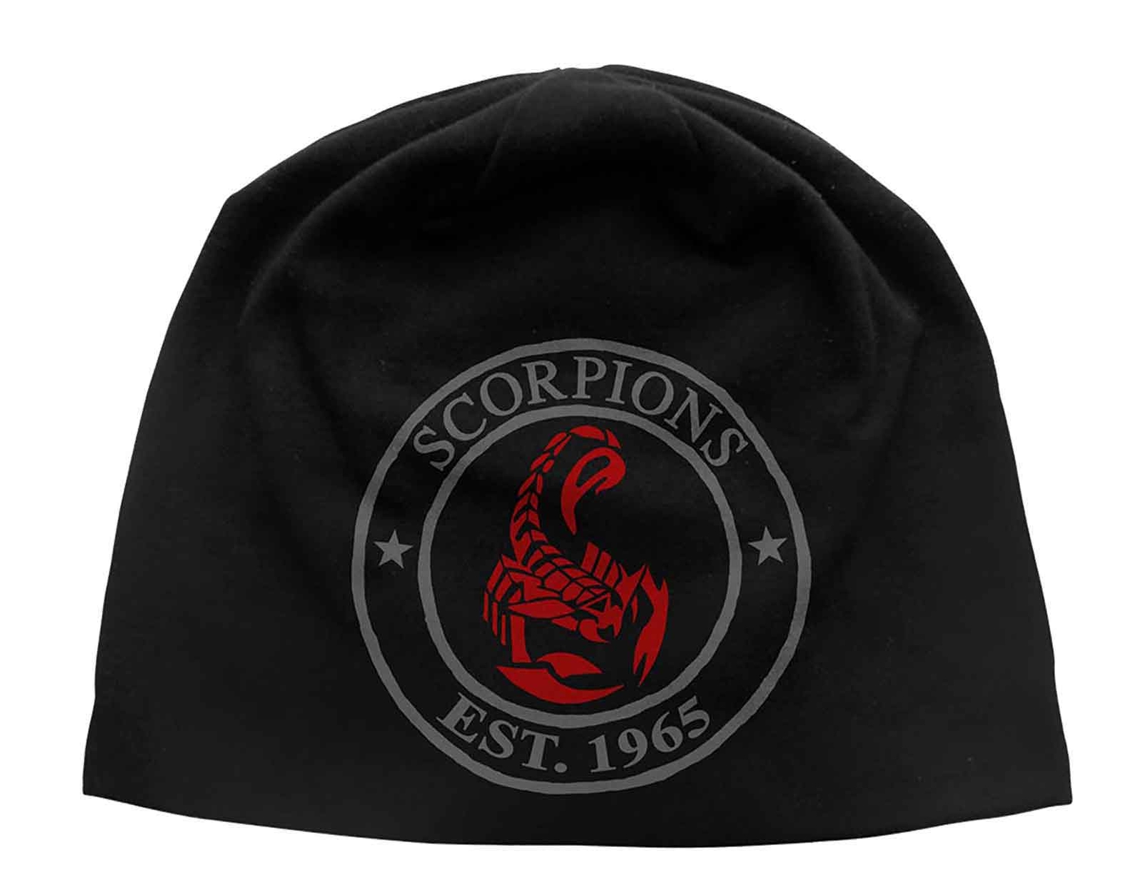 Scorpions 1965 Band Logo Official Black Unisex Jersey Knit Beanie Hat