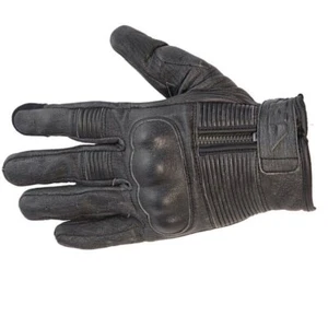 Richa Shadow Leather Motorcycle Gloves Mens Cafe Racer Grey