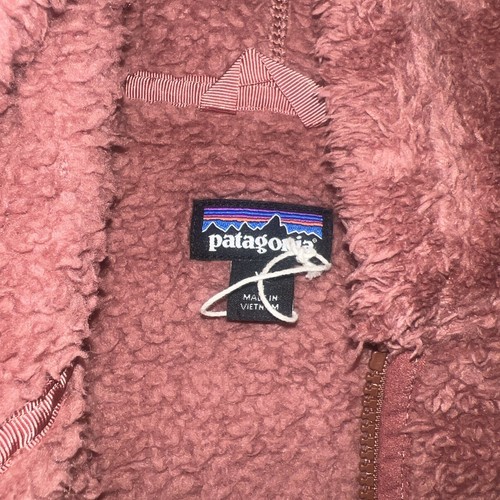 PATAGONIA LOS GATOS HOODED SHERPA FLEECE JACKET Girls size XL 14 Warm & Comfy - Picture 4 of 4