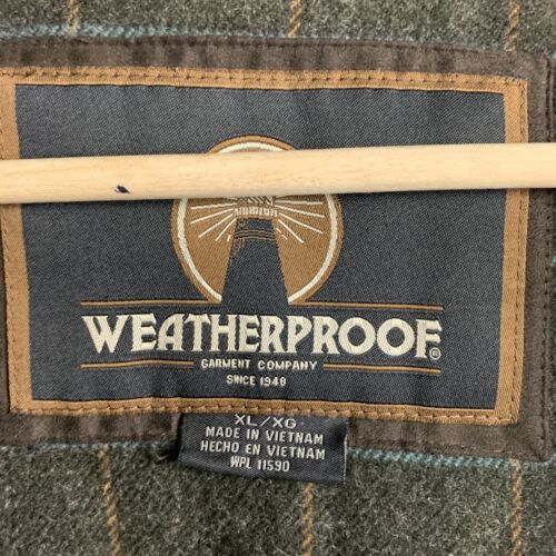 Weatherproof Jacket Brown Faux Suede Zip Pockets Wool Blend Insulated Lined XL - Picture 12 of 12