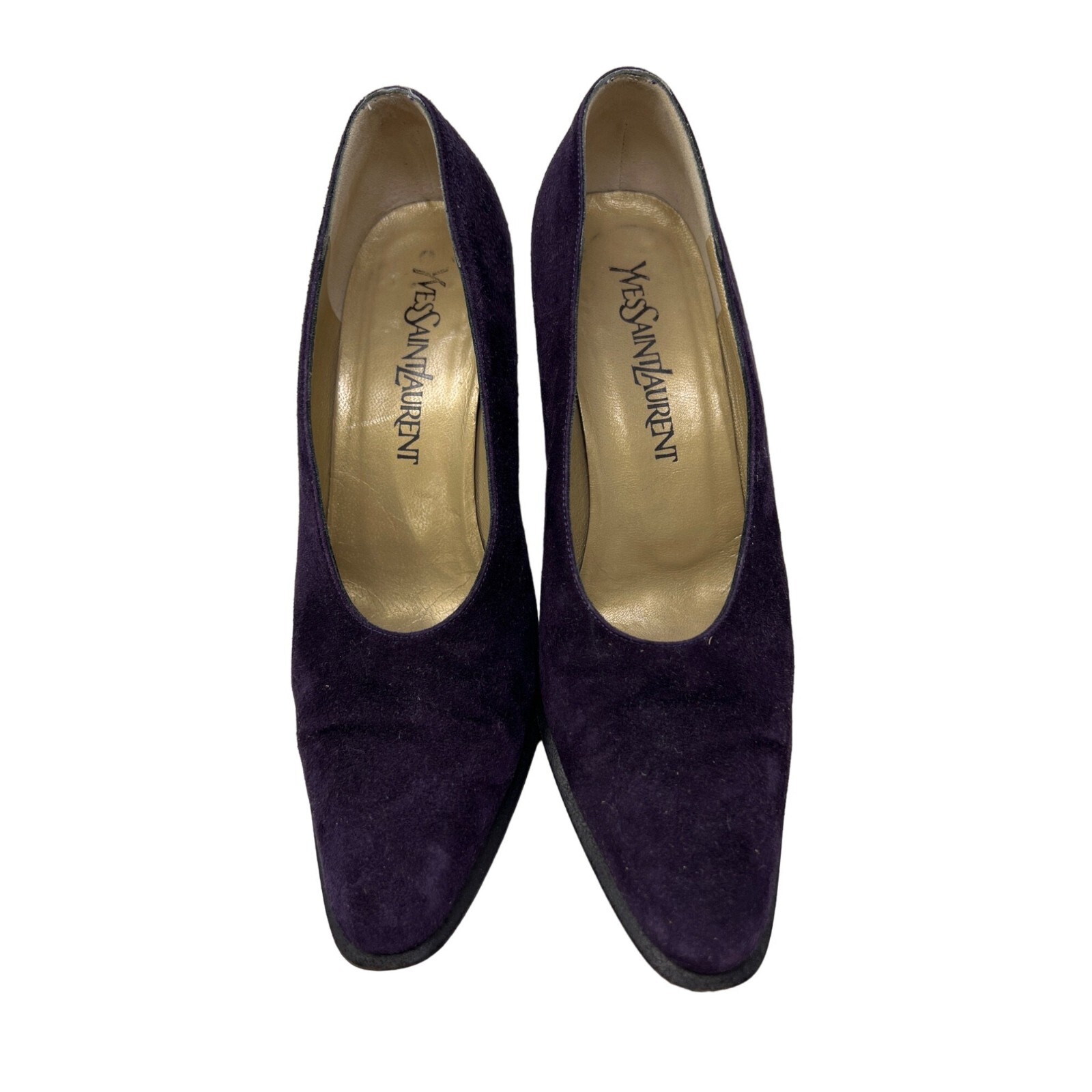 Décolleté slip on vintage Yves Saint Laurent donna 6 viola carriera ufficio