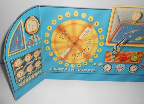 1950's CAPTAIN VIDEO SPACE GAME Videoscope Panel - Picture 2 of 4