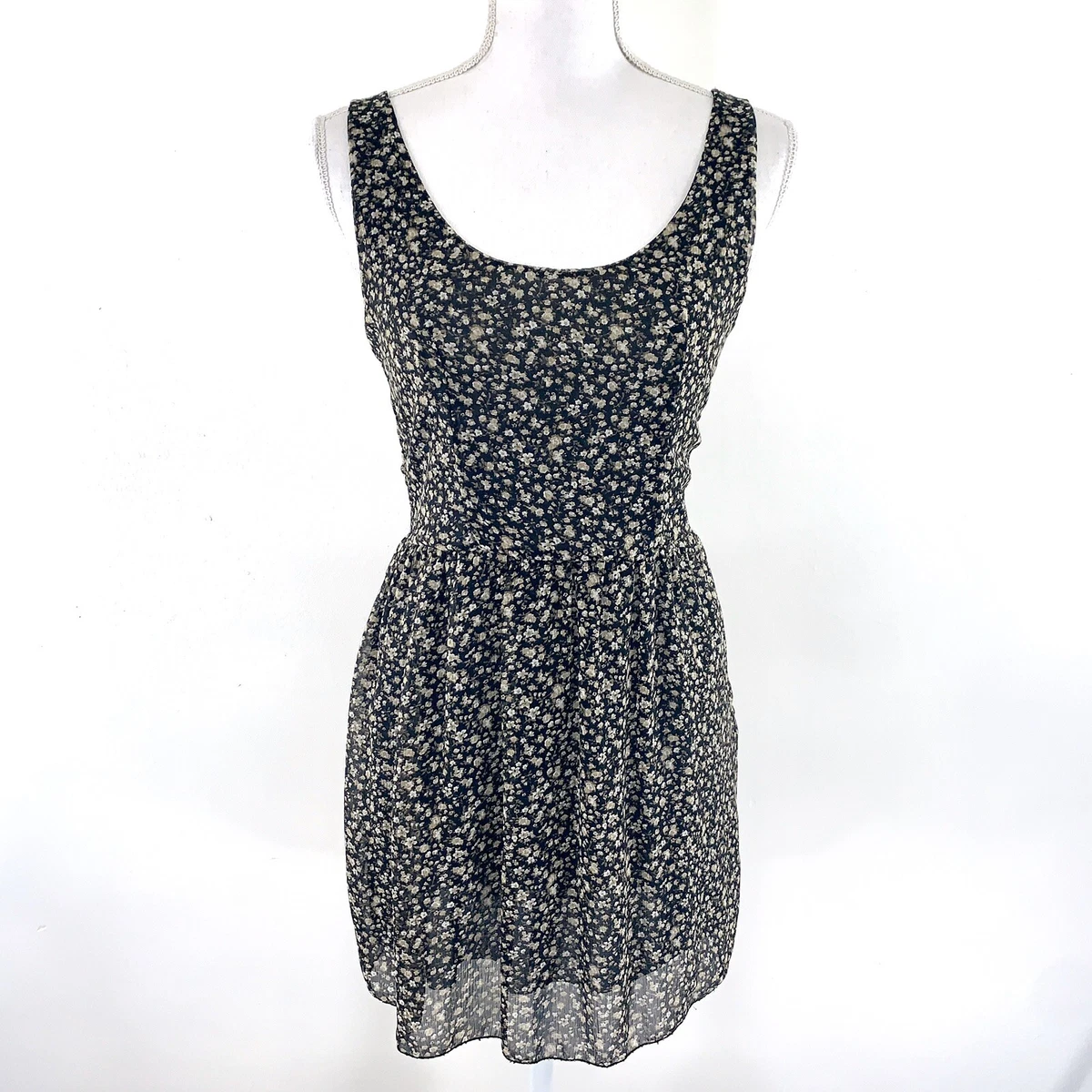 Brandy melville black floral clearance dress