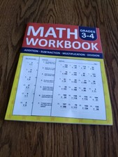 Math Workbook Grades 3  4 Addition, Subtraction, Multiplication, Division New