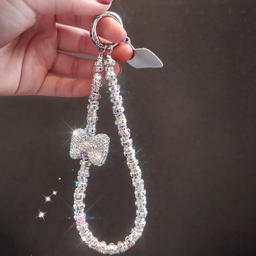 Flash Crystal Beaded Phone Chain Full Diamond Bow Pendant Bag Accessories - 第 9/9 張圖片