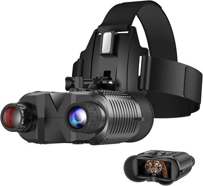 Head-Mounted Night Vision Goggles - Rechargeable Hands Free Night Vision Binocul