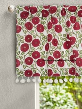 Tende Da Cucina In Cotone Con Stampa Di Girasole 40x18"