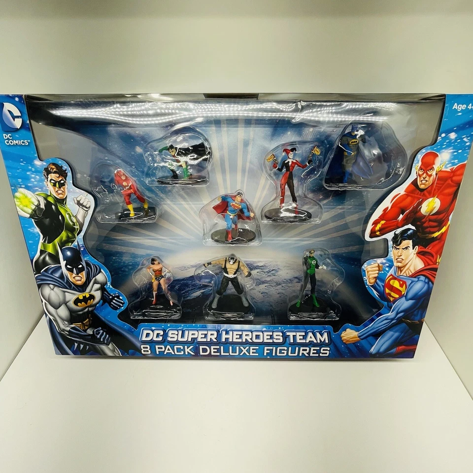 DC 超级英雄团队 8 包 4 英寸迷你玩偶蝙蝠侠超人神奇女侠闪光 — 第 2/4 张图片