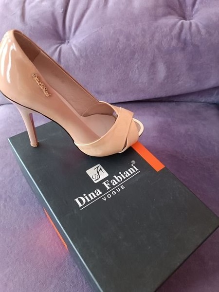Women Heels Beige Leather 36