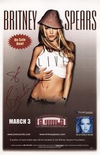 Britney Spears 2004 In the Zone tour signed limited edt. autographed Gig Poster