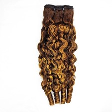 Highlight Honey Blonde Ombre Human Hair Bundles Burmese Curly Bundles Human H...