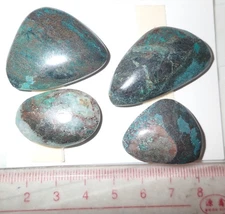 Turquoise Stone Flat Free Form Cabochon 166.5 Carat 4 pieces 33.3 gram Lot B