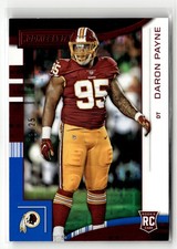 Daron Payne Rookie 2018 Panini Rookies & Stars #145 Red and Blue #/25 READ