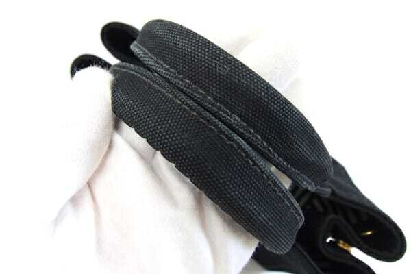 Prada 2WAY Handbag Canapa 1BG439 Black Canvas Used Shoulder Crossbody Stripe Log thumbnail 7