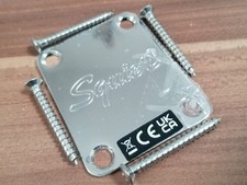 .Fender Squier Classic Vibe 60s Jazzmaster Neck Plate + Bolts Parts Nickel