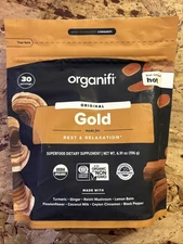 Organifi GOLD Gently Dried Superfood Tea Turmeric and Reishi Infused Exp 11/2025