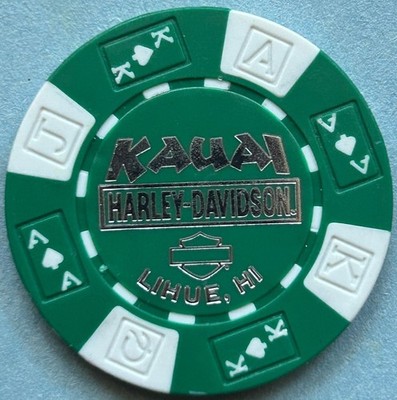 Harley Davidson Regular (A/K/Q/J) Poker Chip Kauai HD in Kauai, Hawaii