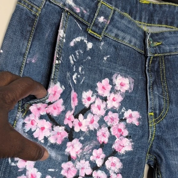 Dondup Painted  Straight Ray Leg Jeans New Size 28 Y2K - Image 4 of 4