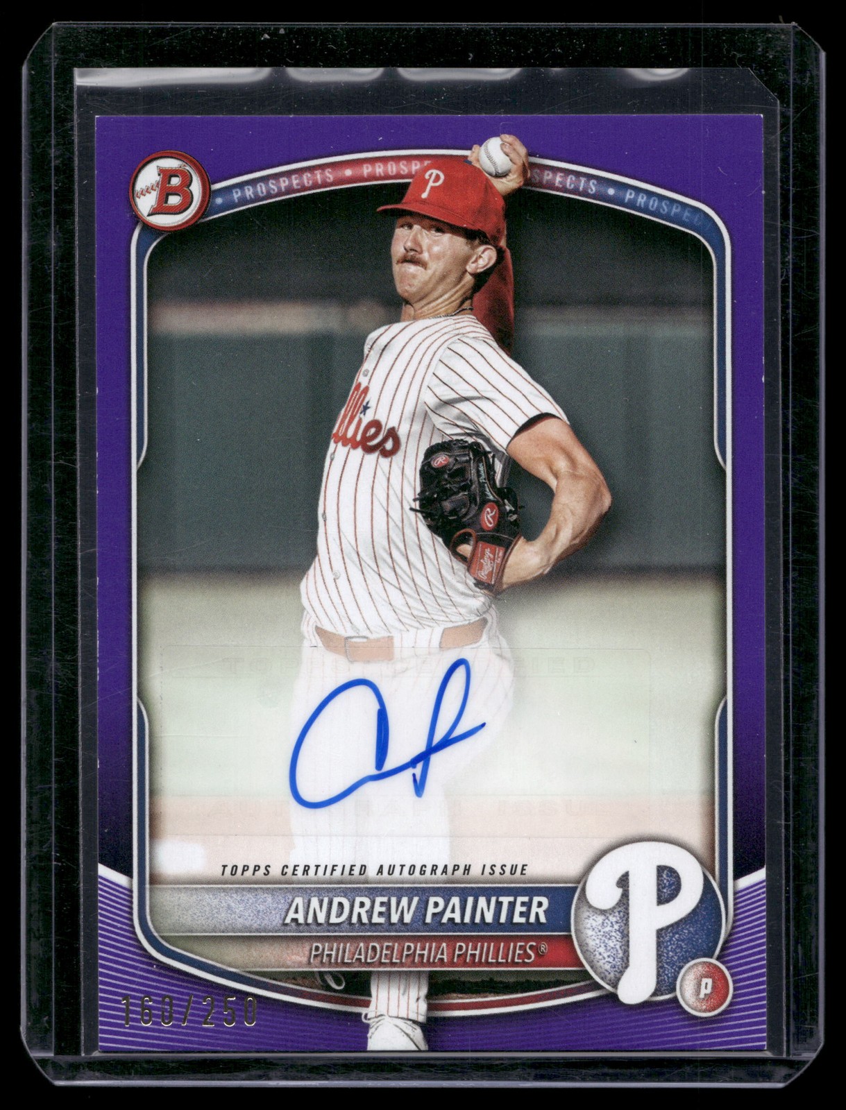 2025 Bowman #BPA-AP Andrew Painter Prospect Autographs Purple #/250