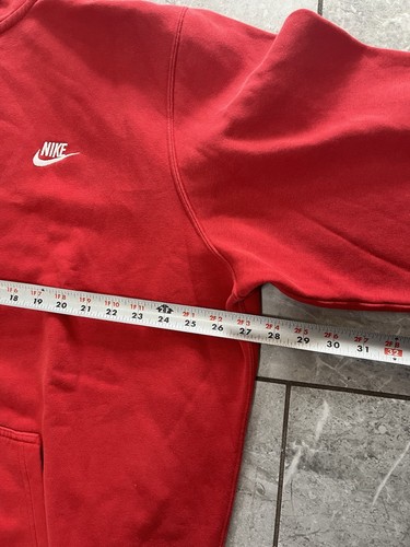 Nike Sportswear 3XL Men's Fleece Full-Zip Red Hoodie Sweatshirt - Picture 4 of 6