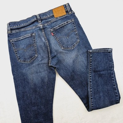 Levi's 512 Slim Taper Jeans Mens 34xW 31L Big E Blue Premium Stretch Denim