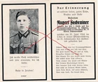 Nr.57694 Sterbebild  Deutscher Soldat 1944 Osten   Schwanenstadt OÖ