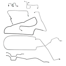 Brake line Kit Complete Tubes With ABS 1995 Jeep Wrangler YJ OE Steel 11pc