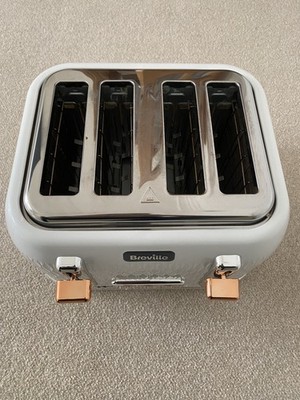 Breville VTT787 Curve 4-Scheiben-Toaster - weiß und chrom - guter Zustand
