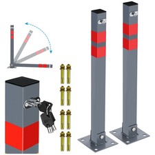 Absperrpfosten 1-5 Set Parkplatzsperre Absperrung Klappbar abschließbar