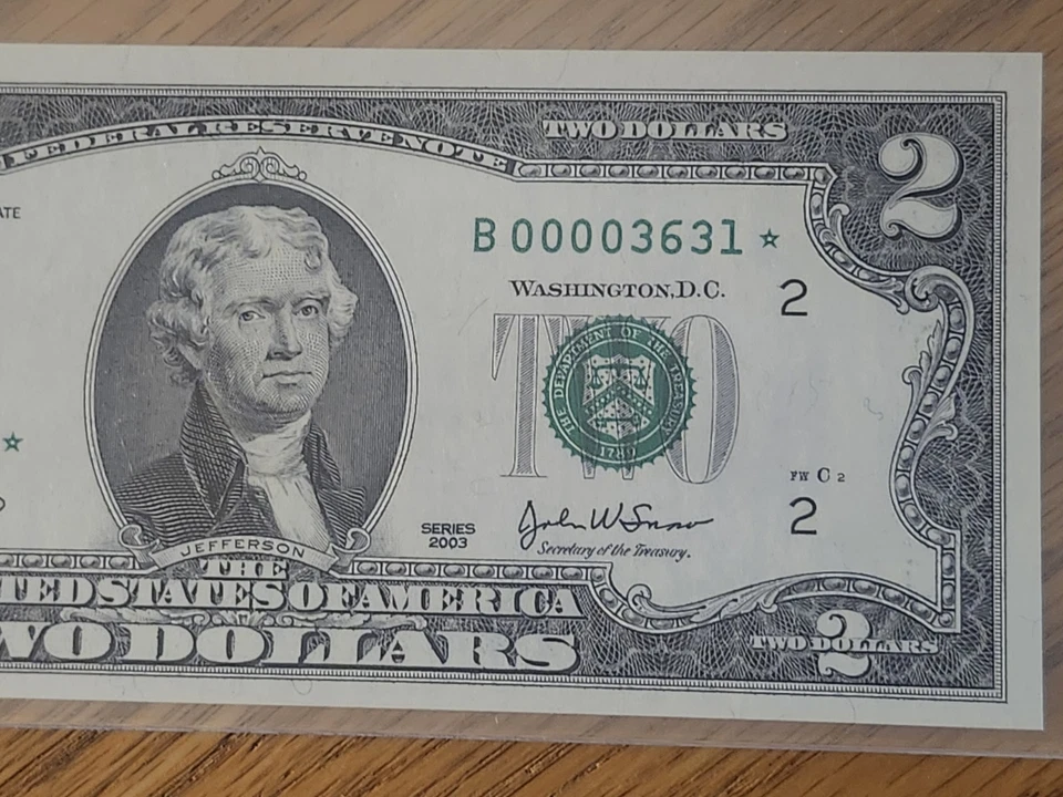 2003 $2 "STAR NOTE PCGS CERTIFIED 64 PPQ B00003631* NEW YORK DISTRICT LOW SER - Image 3 of 4