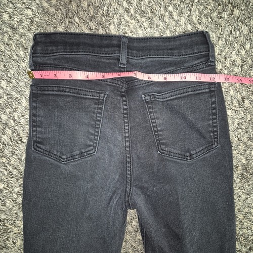 Gap Girls Black Wash Skinny Jeans Stretch Distressed Jeggings Ankle Sz 12 - Picture 6 of 12