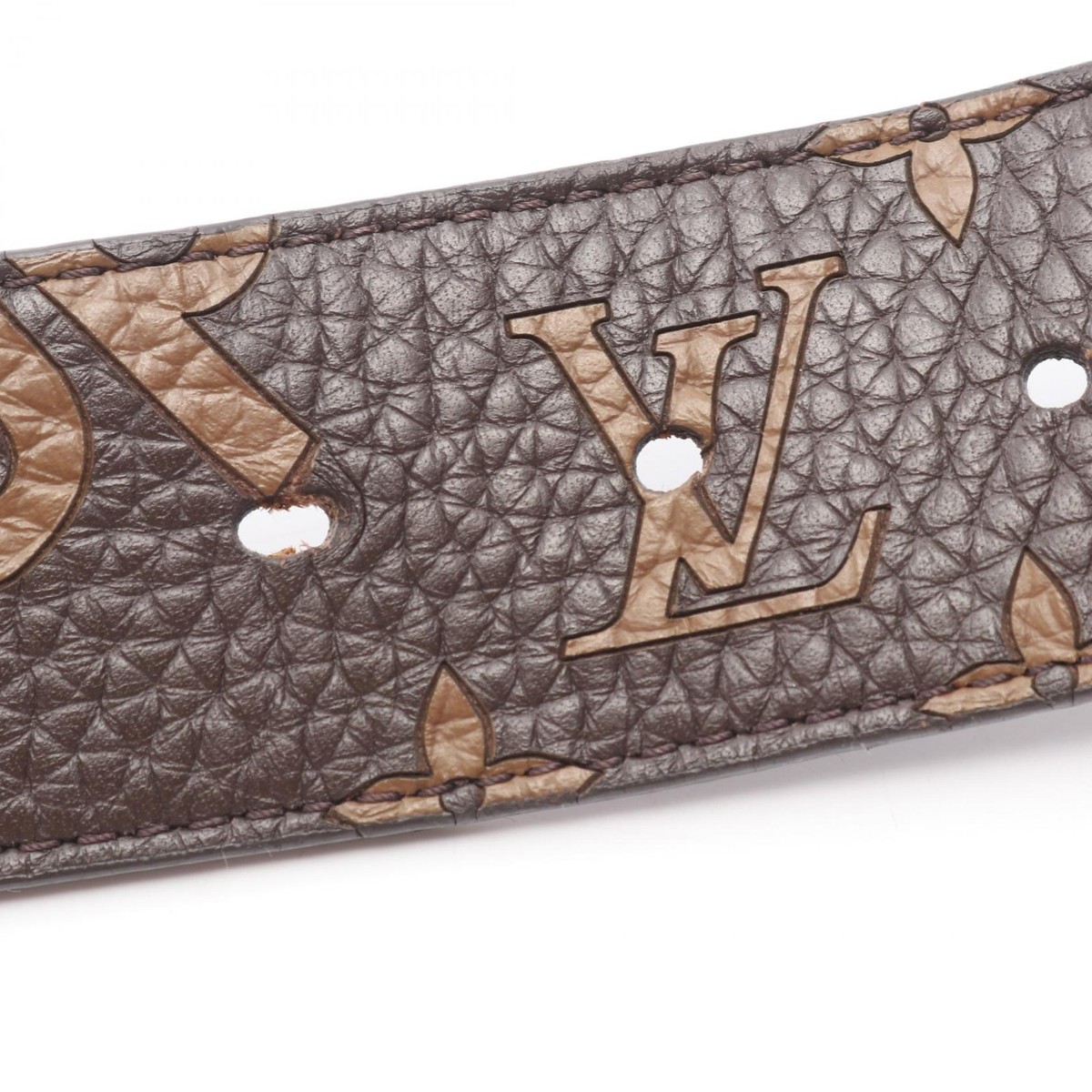 LOUIS VUITTON Supreme Ceinture LV Initials Belt MP016 Gold