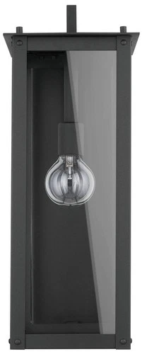 Hunt 20 3/4" High Black Aluminum Outdoor Lantern Wall Light - Picture 2 of 7