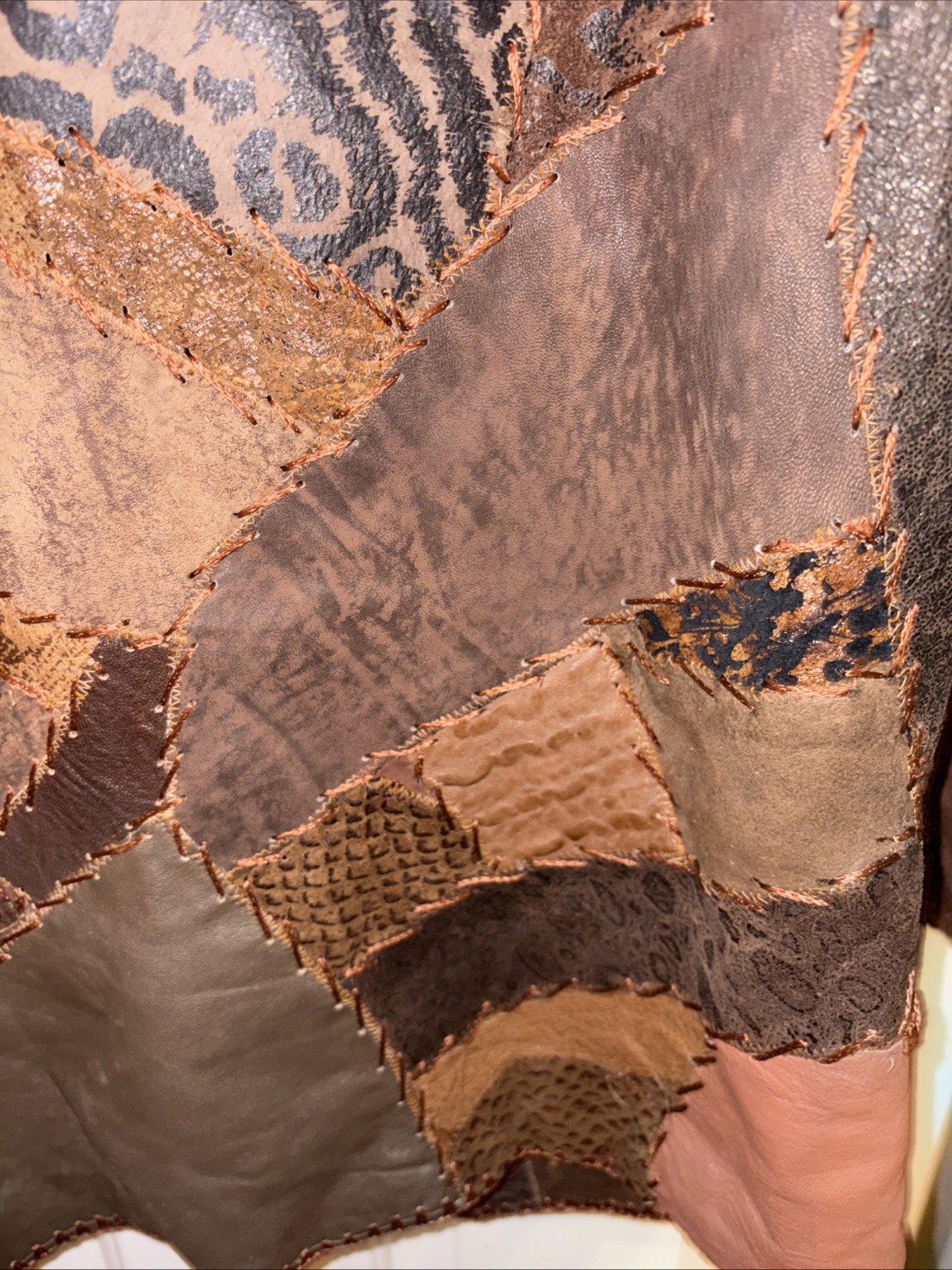 Vintage Cyrous Patchwork Boho Western Hippie US 1… - image 8