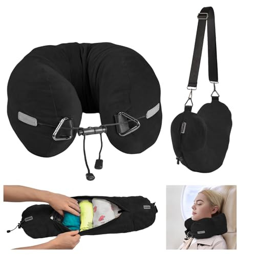 DreamShore Stuffable Travel Neck Pillow for Extra Luggage Support