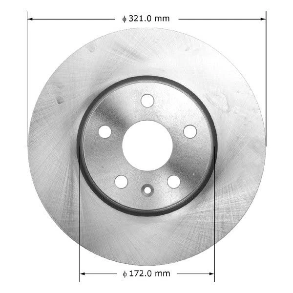 Rotor de freno delantero Bendix Premium PRT5973 para modelos seleccionados Buick Allure,... Foto 2 de 3