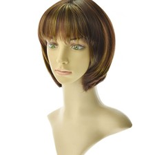 Short Straight Bob Full Wig Heat Resistant Hair Wigs Hair Ombre Wigs US