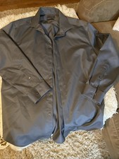 Calvin Klein Infinite Non-Iron Slim Fit Stretch Dress Shirt 17 32/33 Deep Grey