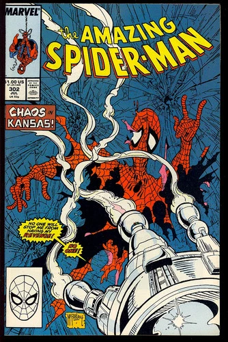 Amazing Spider-Man #302 High Grade Todd McFarlane Art Marvel Comic 1988 VF+