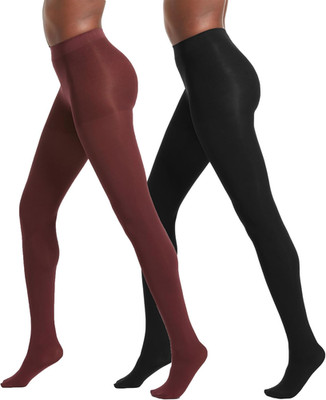 Women'S Super Opaque Control Top Tights 90 Denier Soft High Waist Pantyhose