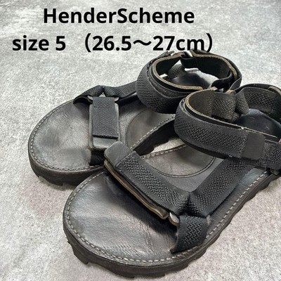 Hender Scheme Web Sandalen Herren 8,5US / 26,5cm Schwarz Selten Vintage Top