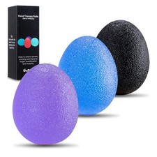 Squeeze Balls - 3 Pieces Silicone Therapy Balls for Stress Relief, Grip Stren...
