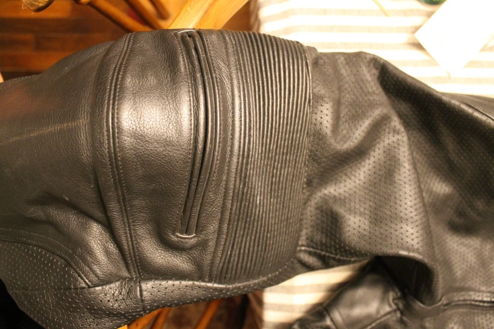 Pantalones de cuero para motocicleta Joe Rocket talla 40 ~ rodillas blindadas Foto 3 de 4