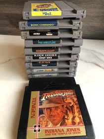 Lotto 10 giochi Super Mario Bros. 3 TMNT Bionic Commando Nintendo NES testati