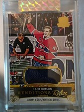 THE CUP/10 LANE HUTSON 2024-25 THE CUP RENDITIONS RELICS PATCH GOLD ROOKIE